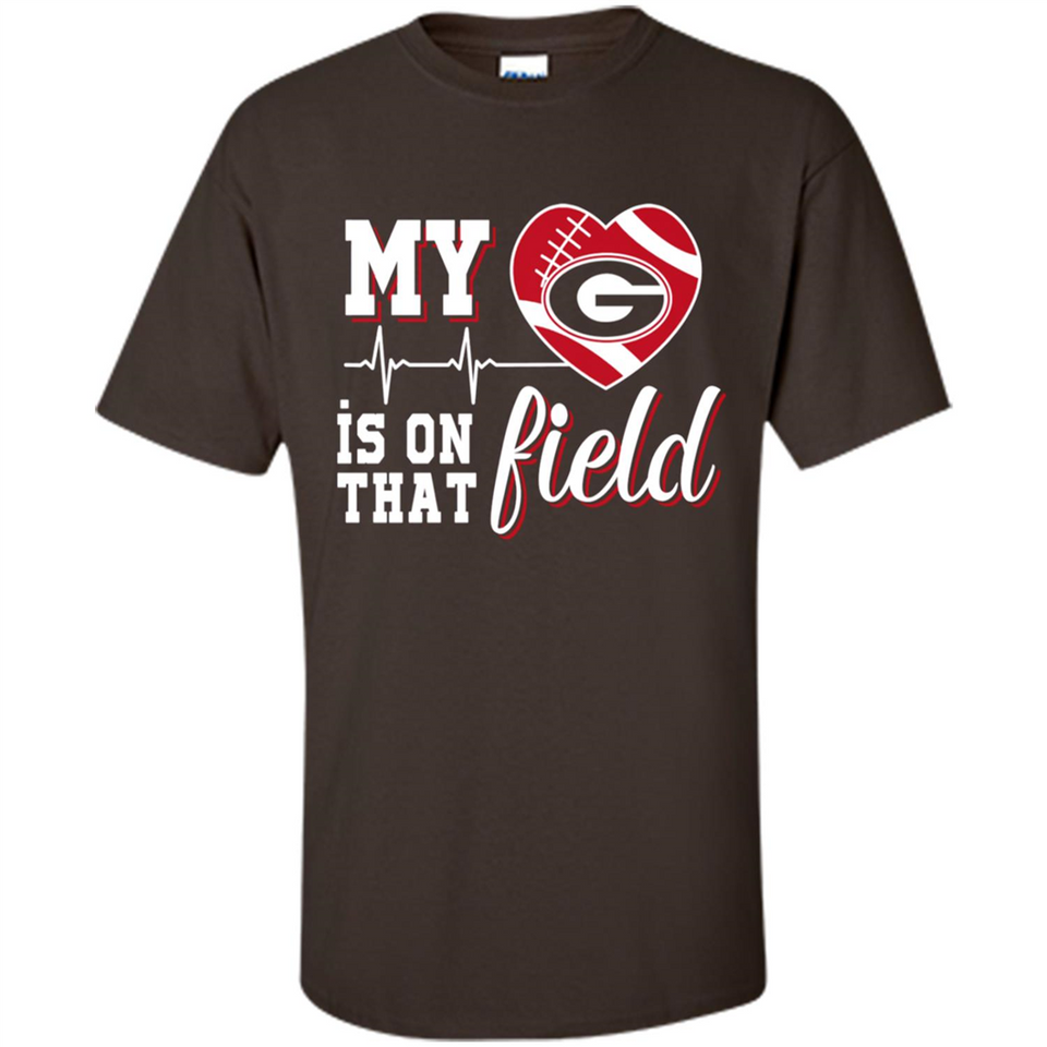 Georgia Bulldogs Football My Heart is on that Field - Shirt