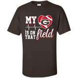 Georgia Bulldogs Football My Heart is on that Field - Shirt