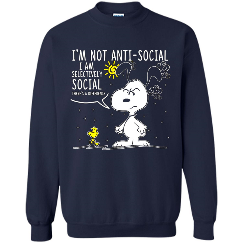 Snoopy I'm Not Anti-Social I Am Selectively Social