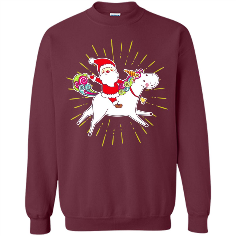 Unicorn And Santa Christmas - Sweatshirt