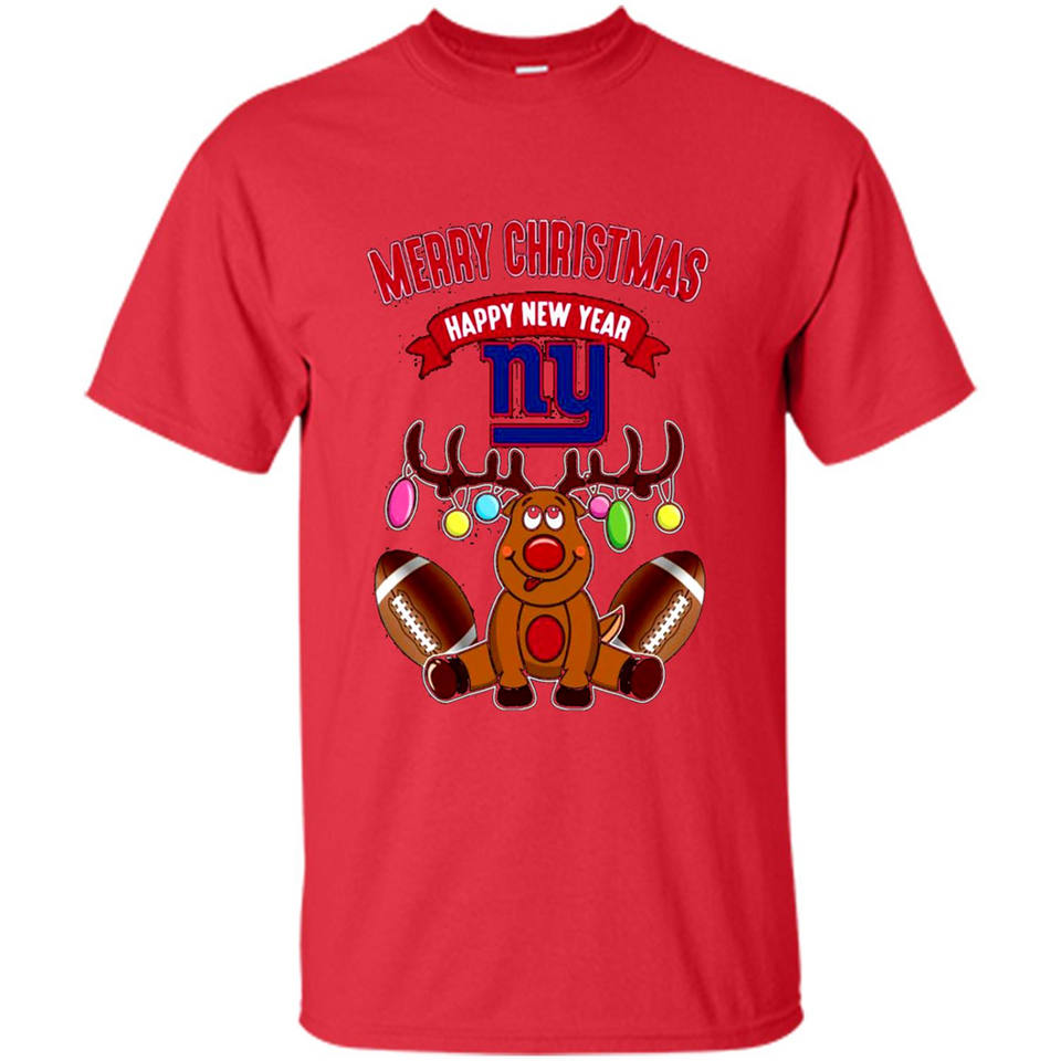 New York Giants NFL Reindeer Funny Merry Christmas And Happy New Year