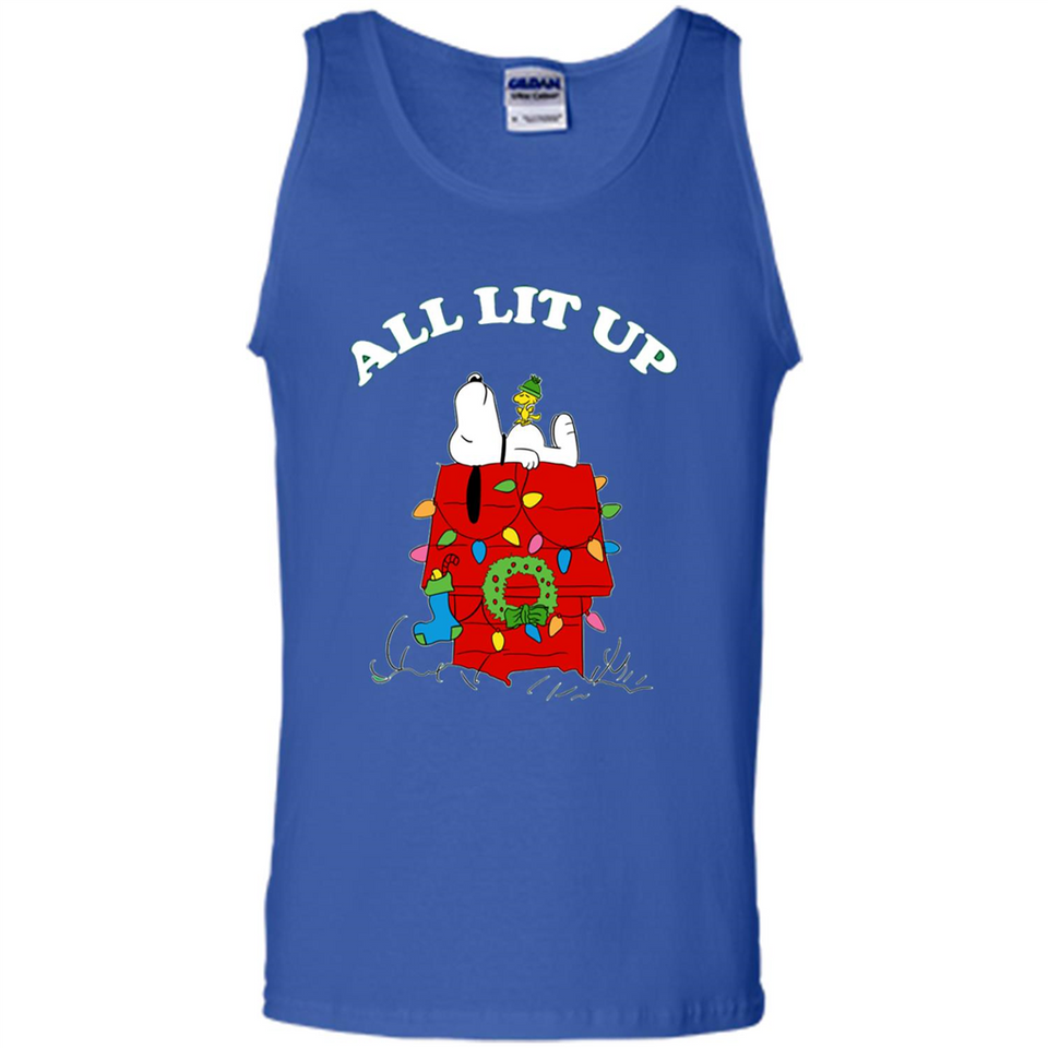 Peanuts By Schulz Snoopy Young Men_s Christmas - Tank Top