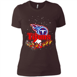 Snoopy Christmas Tennessee Titans - Ladies' Boyfriend T-Shirt