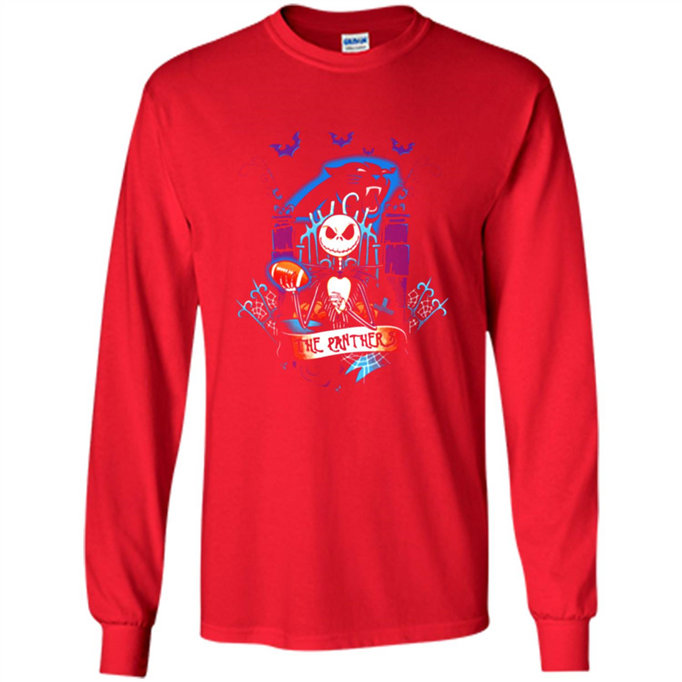 Carolina Panthers Halloween The Nightmare Before Christmas - Long Sleeve T-Shirt