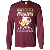 All I want for Christmas is Beer Sweater PINGPONG