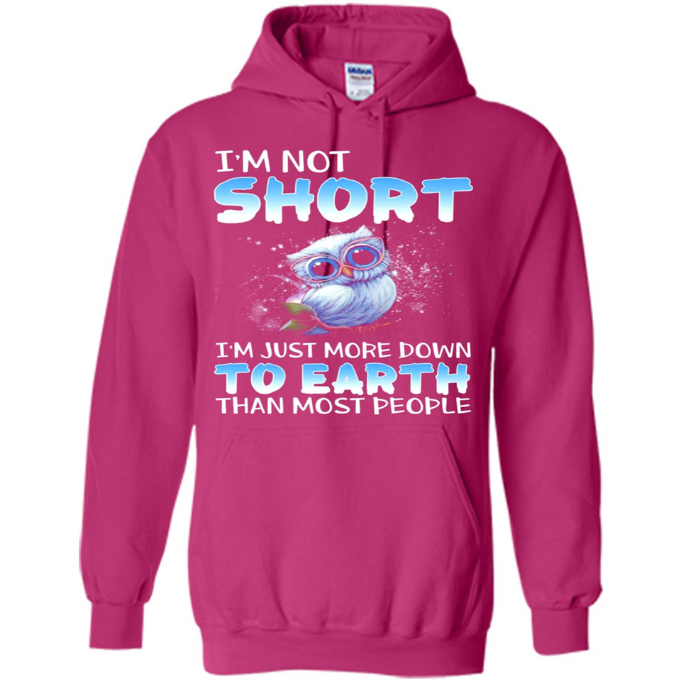 The owl I'm not short I just more down to Earth than most people - Hoodie