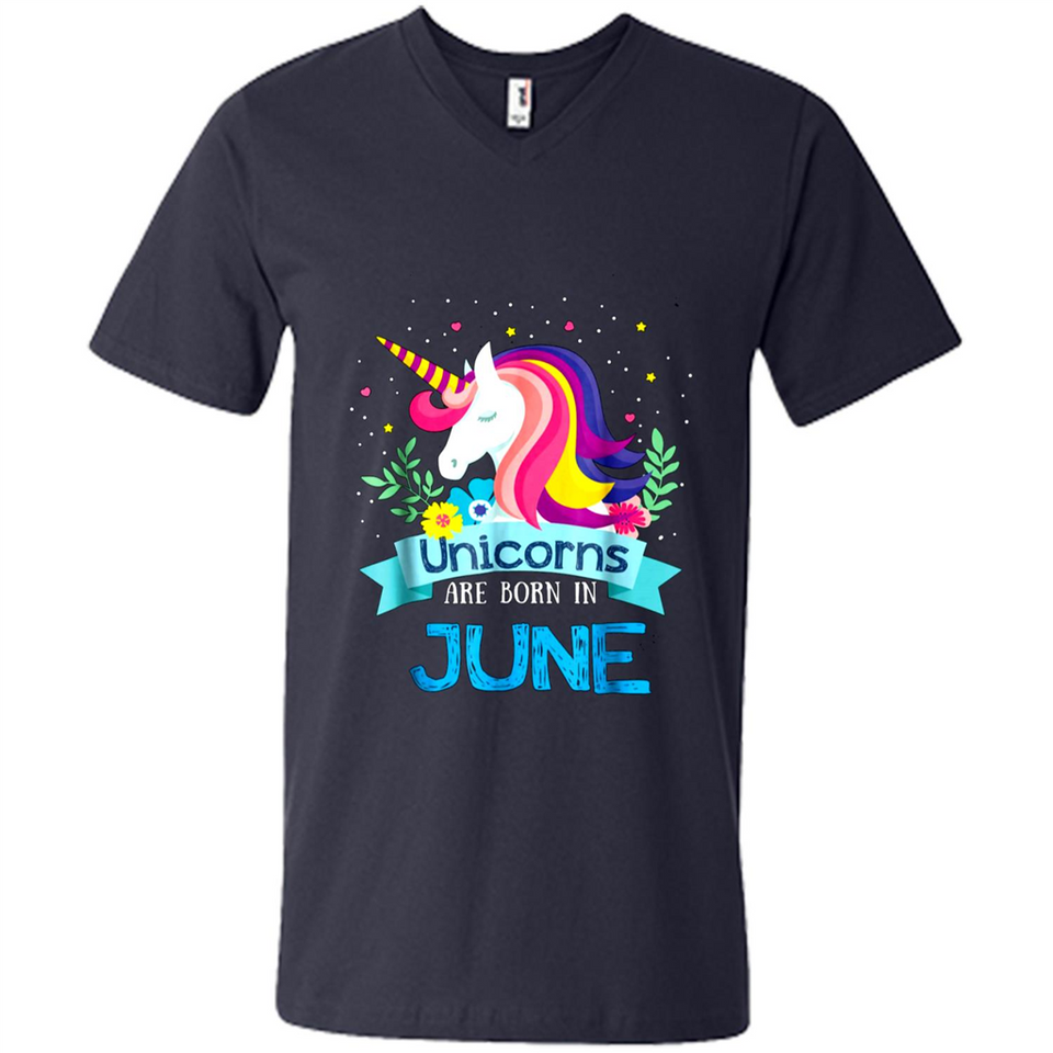 Unicorns are born in June Birthday Rainbow Gift Ladies Custom