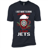 I Just Want To Drink Hot Chocolate & Watch Winnipeg Jets Ugly Christmas Sweater PINGPONG