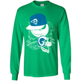 Jack Skellington The Nightmare Before Christmas-Rams Football - Long Sleeve T-Shirt