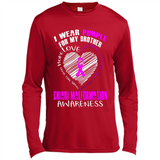 I Wear Purple For My Brother Chiari Malformation - Canvas Long Sleeve T-Shirt