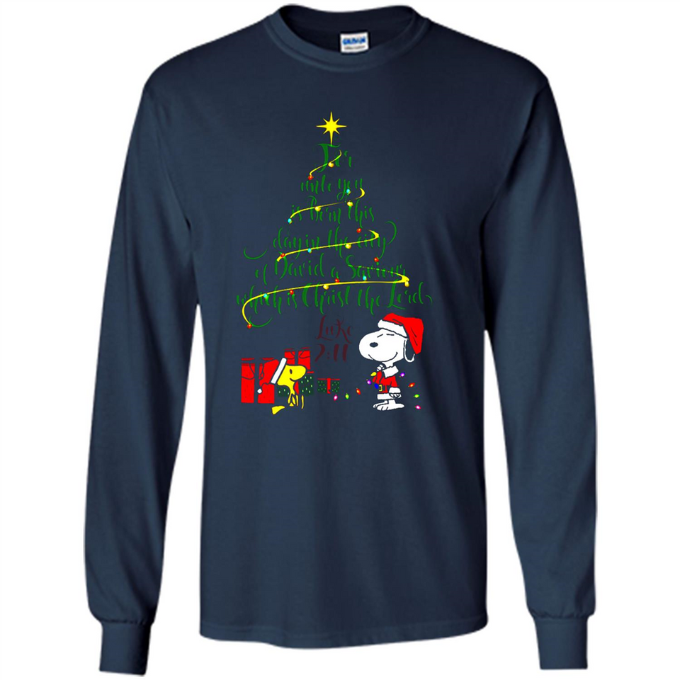 Snoopy Christmas Tree T-Shirt - Long Sleeve T-Shirt