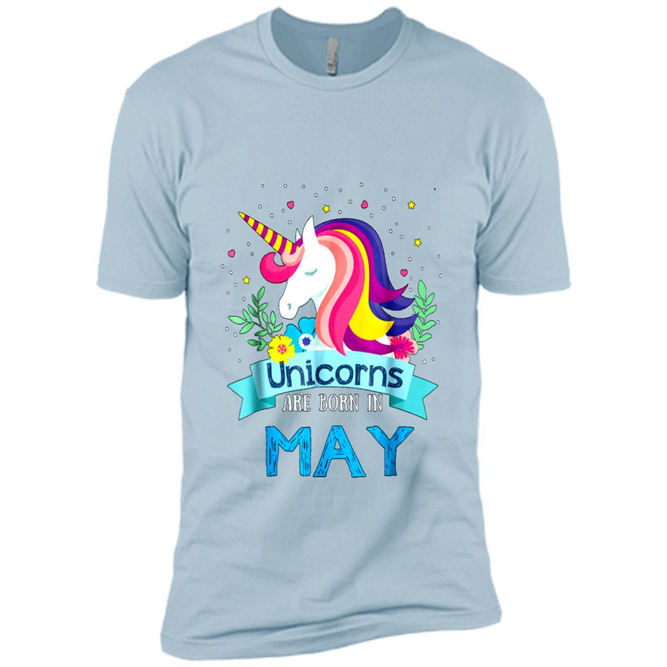 Unicorns are born in May Birthday Rainbow Gift Ladies Custom