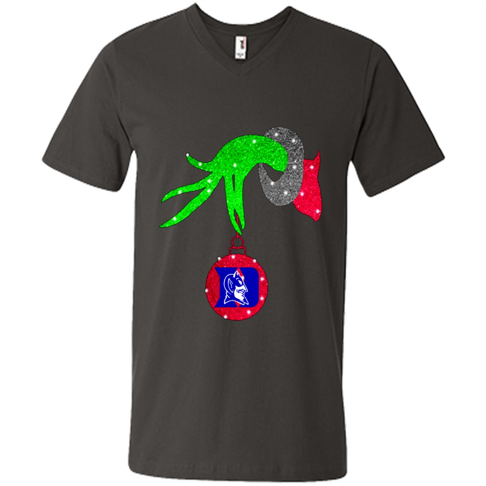 GRINCH HAND HOLDING DUKE BLUE DEVILS GLITTER CHRISTMAS PINGPONG