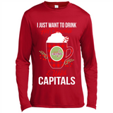 I Just Want To Drink Hot Chocolate & Watch Washington Capitals Ugly Christmas Sweater PINGPONG