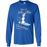 Snowman Snowboarder Tshirt Have Jolly Ollie Christmas