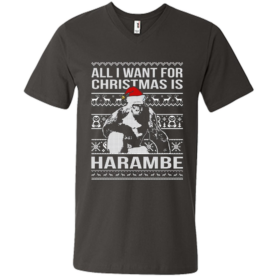 All I Want For Christmas Is Harambe Christmas - Men's V-Neck