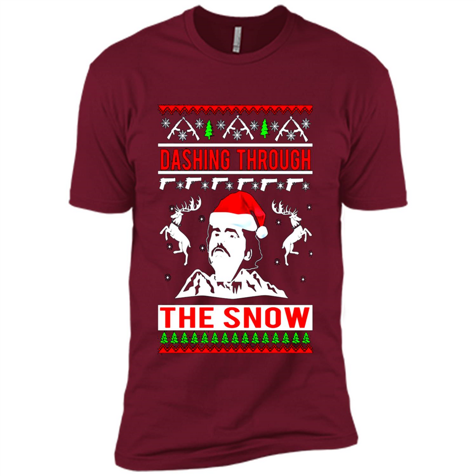 Narcos dashing through the snow Christmas sweatshirt PINGPONG