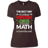 Math Teacher Christmas Shirt Christmas Cheer - Ladies' Boyfriend T-Shirt