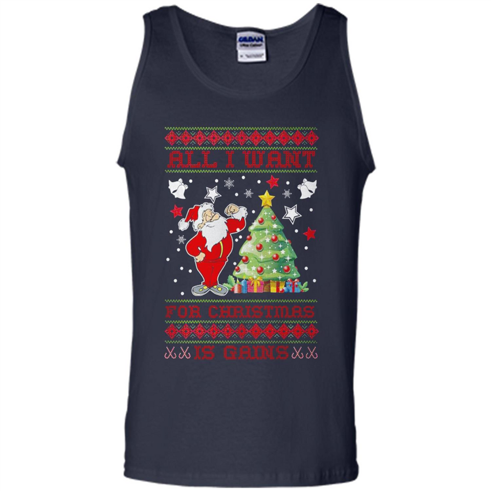 All I Want For Christmas Is Gains Christmas Tree Santa Claus