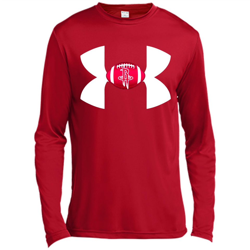 Houston Rockets Under Armour Logo - Canvas Long Sleeve T-Shirt