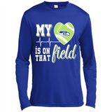 Seattle Seahawks Football My Heart is on that Field - Canvas Long Sleeve T-Shirt