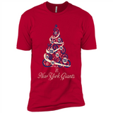 New York Giants NFL Football Team Logo Christmas Tree T-Shirt - Premium Short Sleeve T-Shirt