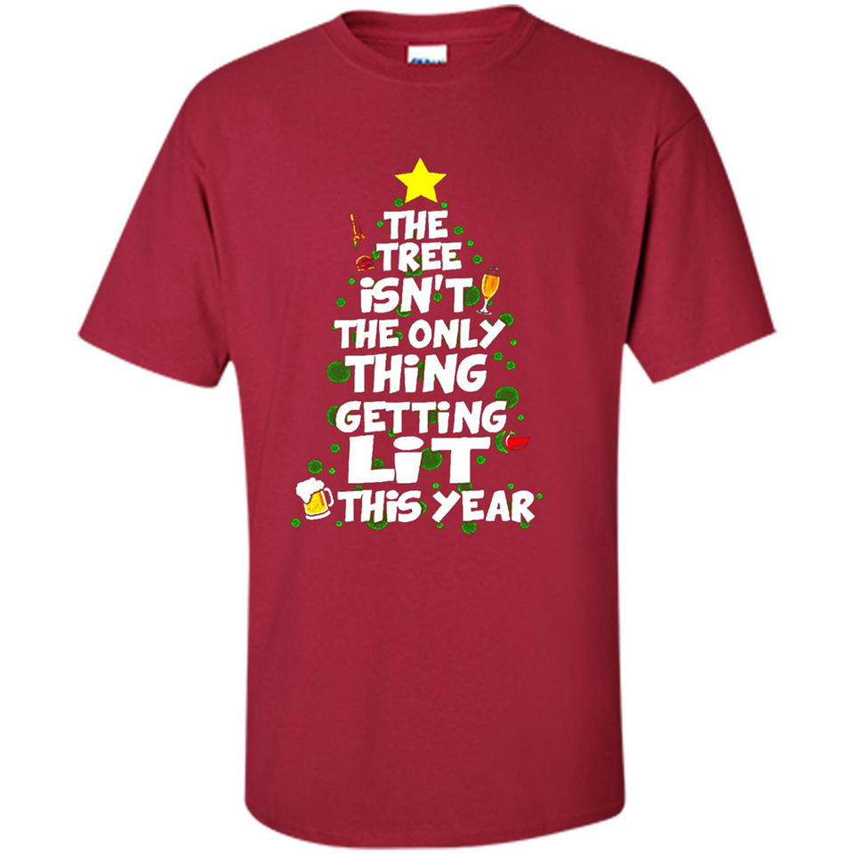 Funny Christmas Tree Drinking Sweatshirt Adult Boozy Festive - Shirt