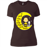 I LOVE YOU TO THE MOON AND BLACK CHARLIE BROWN AND SNOOPY