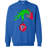 GRINCH HAND HOLDING ATLANTA FALCONS GLITTER CHRISTMAS PINGPONG