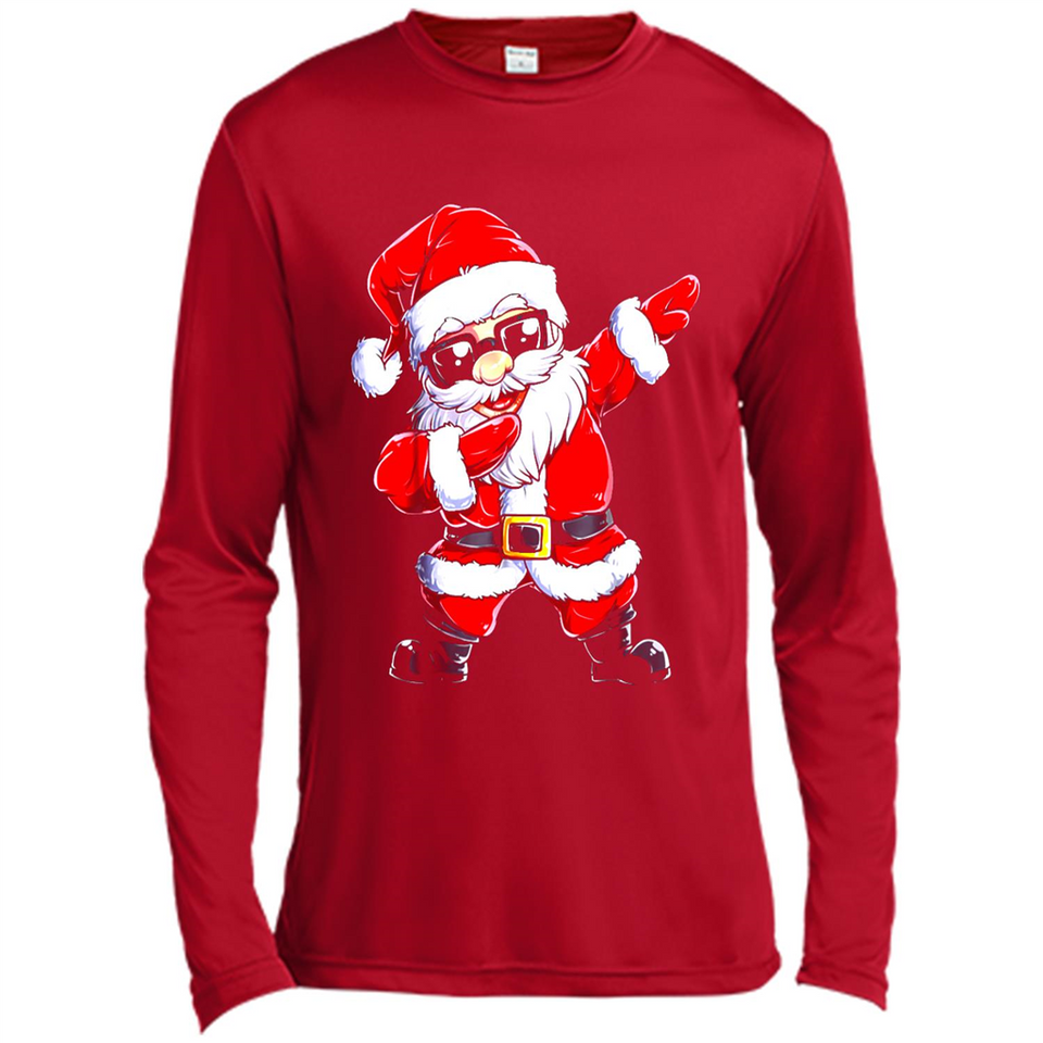 Christmas shirt Dabbing Santa Claus Xmas Gift - Canvas Long Sleeve T-Shirt