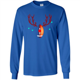 Football Christmas Shirt Reindeer Christmas Football Funny - Long Sleeve T-Shirt