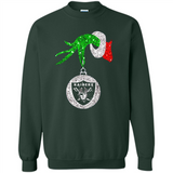 Amazing tee Oakland Raiders Glitter Grinch Monogram Ornament Christmas Gift - Sweatshirt