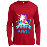 Unicorns are born in April Birthday Rainbow Gift Custom Ultra Cotton