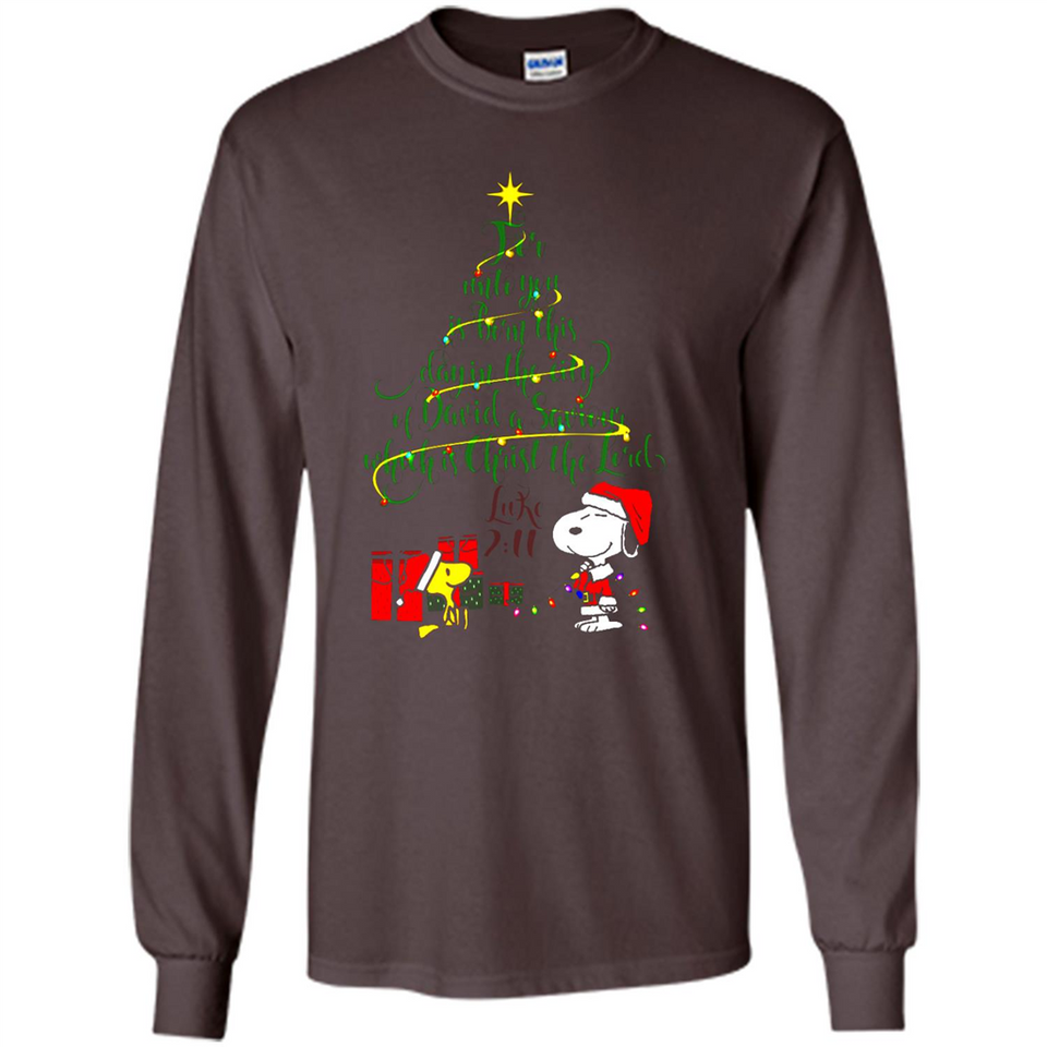 Snoopy Christmas Tree T-Shirt - Long Sleeve T-Shirt
