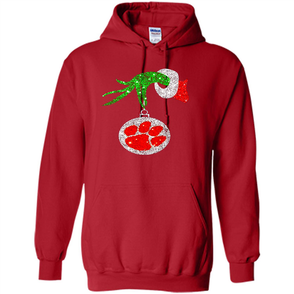 Amazing tee Clemson Tigers Glitter Grinch Monogram Ornament Christmas Gift - Sao chép - Hoodie