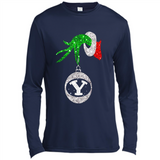 Fantastic Byu Cougars Glitter Grinch Monogram Ornament Christmas Gift - Canvas Long Sleeve T-Shirt