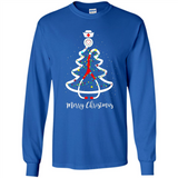Christmas tree Nurse merry Christmas - Long Sleeve T-Shirt