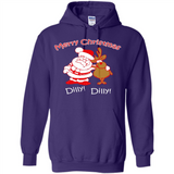 Christmas T-Shirt Santa And Reindeer Dilly Dilly - Hoodie
