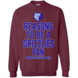 Reasons to be a Memphis Grizzlies Fan Complete List on Back - Sweatshirt