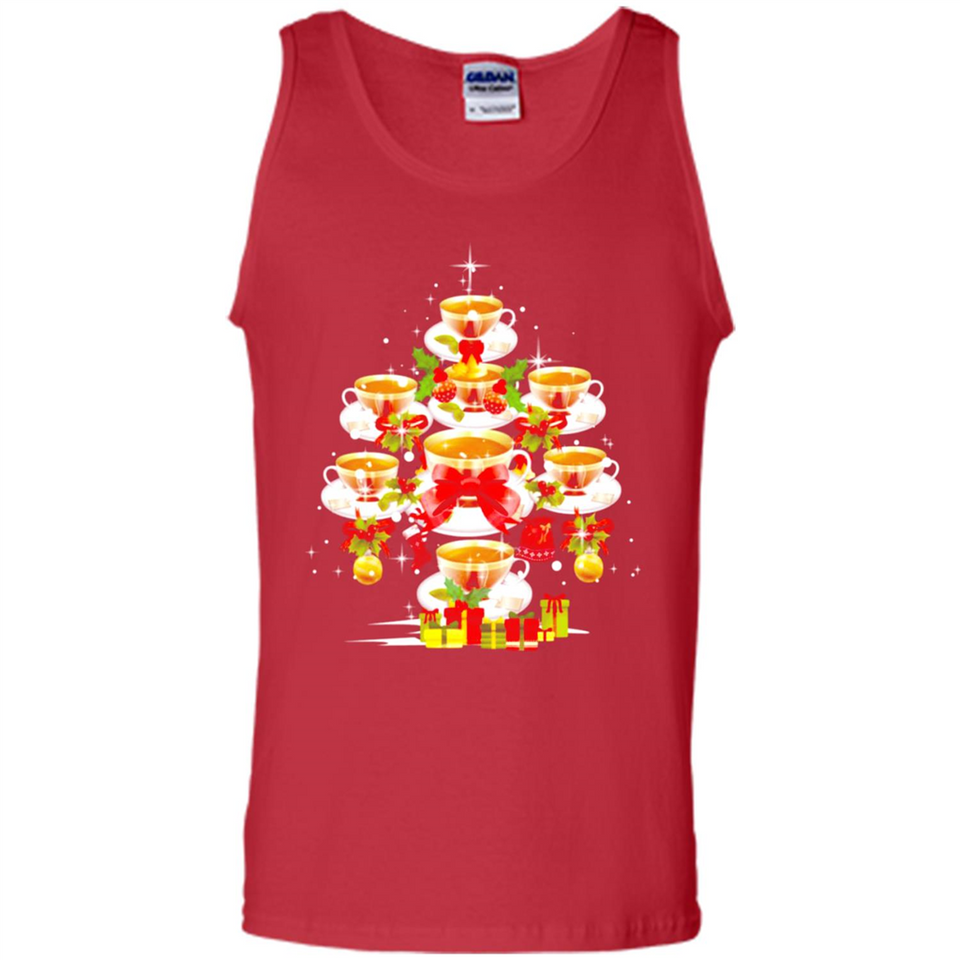 Tea Christmas Tree T-shirt Funny Tea Xmas Gift
