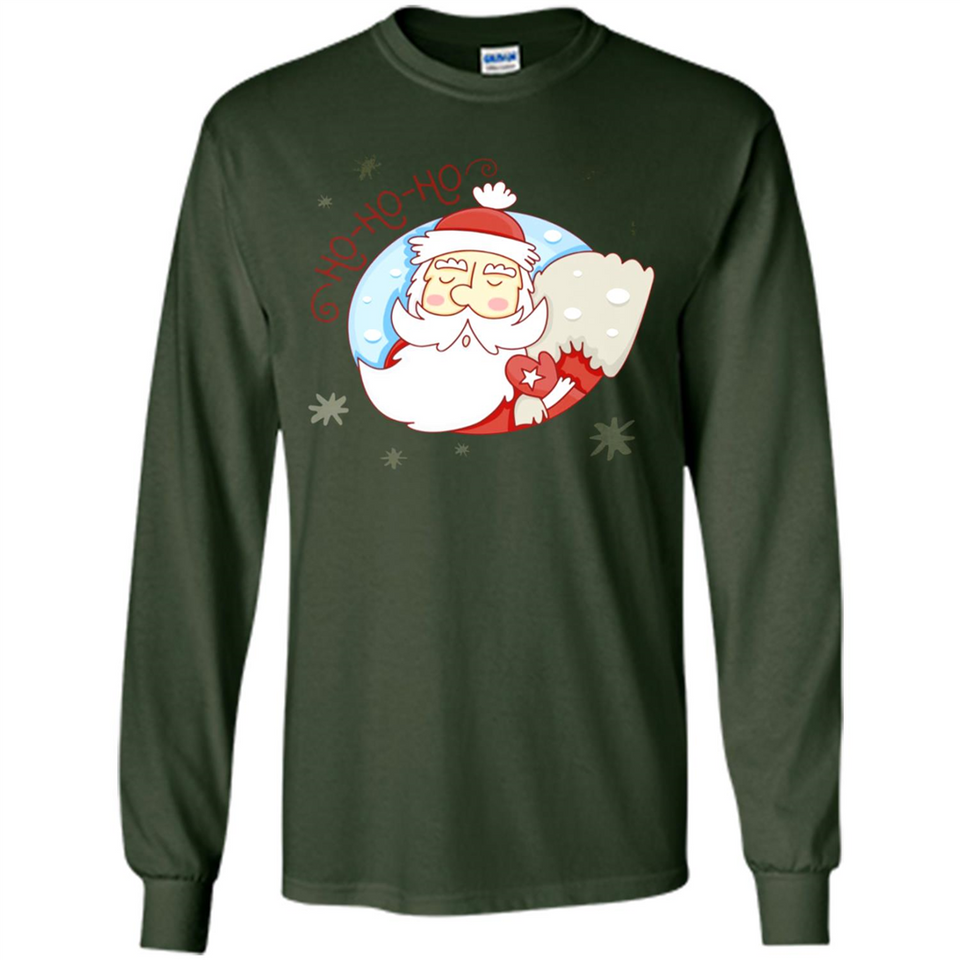 Cute Santa Claus Ho Ho Ho - Long Sleeve T-Shirt