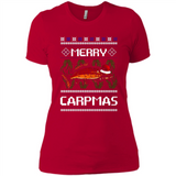 Santa Claus Carpmas Merry Carpmas Christmas Sweater PINGPONG - Ladies' Boyfriend T-Shirt
