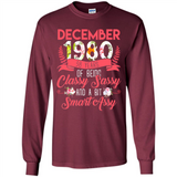 December 1980 38 Years Of Being Classy Sassy - Long Sleeve T-Shirt