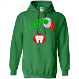Christmas Nurse Grinch hand holding clinic dental ornament - Hoodie