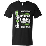 Shirt For Dr Seuss Cat And Seattle Seahawks Fans - Men's V-Neck