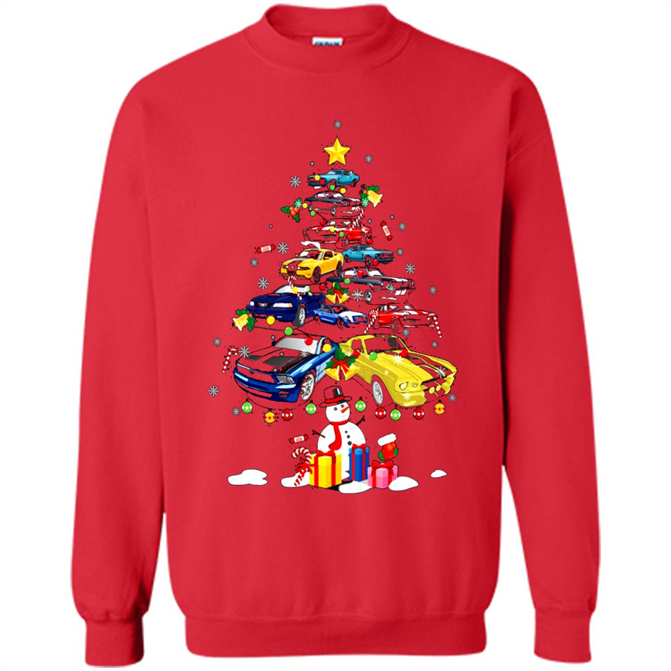 Mustang Tree Christmas Sweatshirt PINGPONG