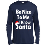 Be Nice To Me, I Know Santa Christmas - Canvas Long Sleeve T-Shirt