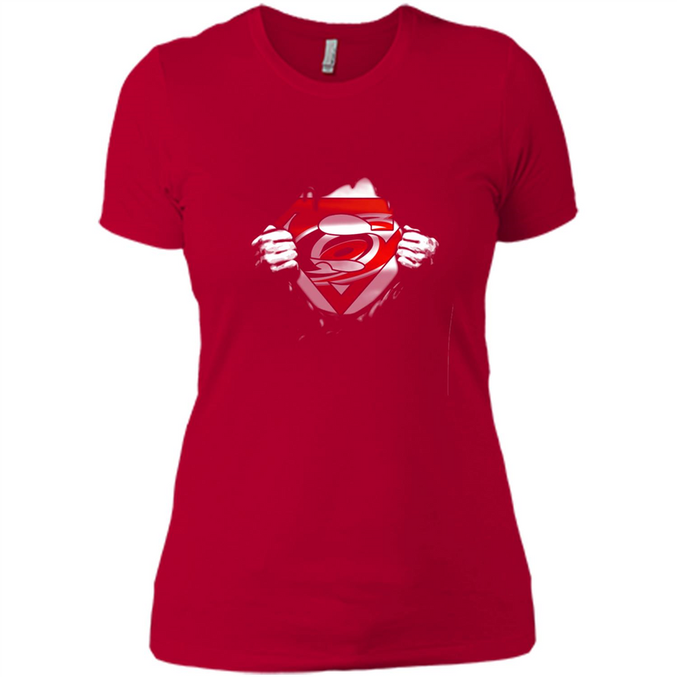 Carolina Hurricanes And Superman Fans - Ladies' Boyfriend T-Shirt