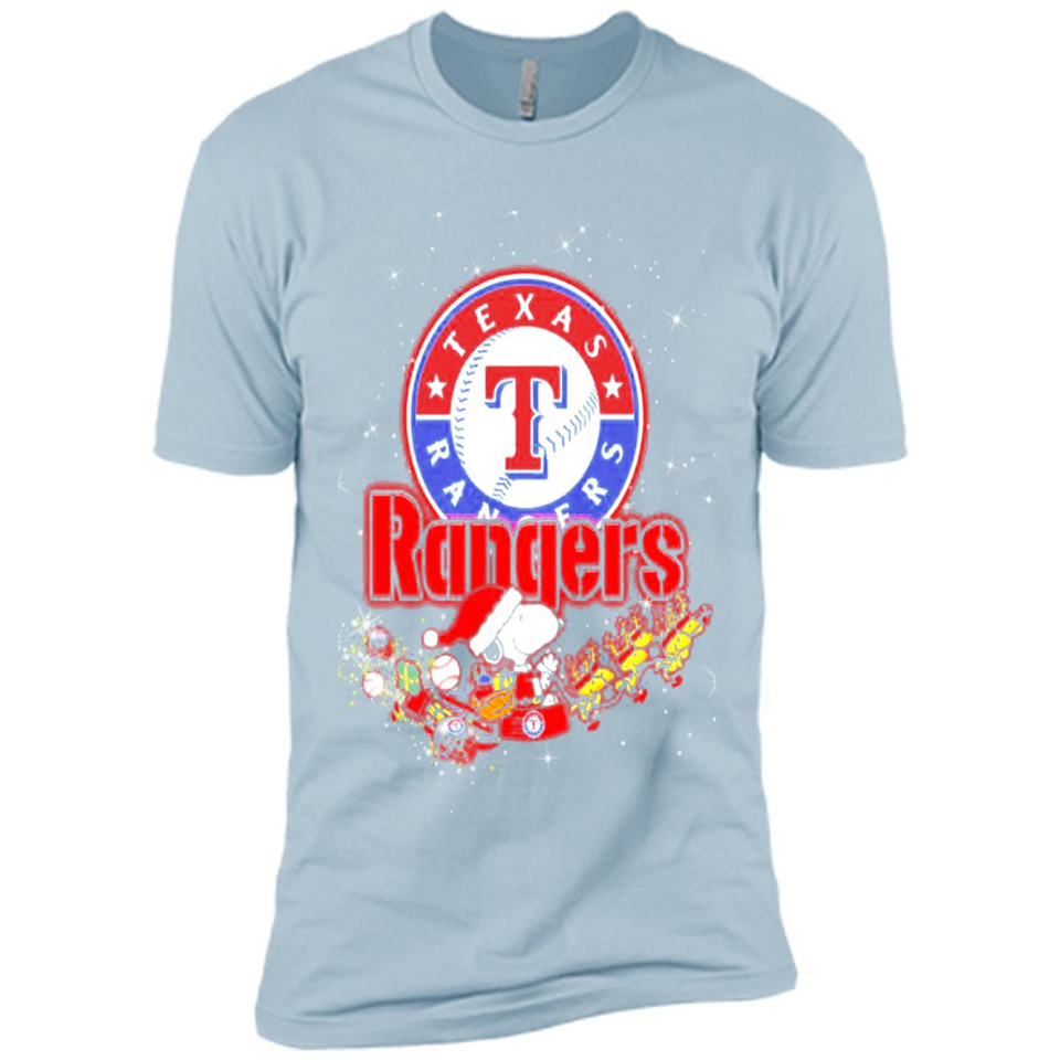 Snoopy Christmas Texas Rangers - Premium Short Sleeve T-Shirt