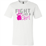 Fight Like A Girl Breast Cancer Awareness - Canvas Unisex T-Shirt